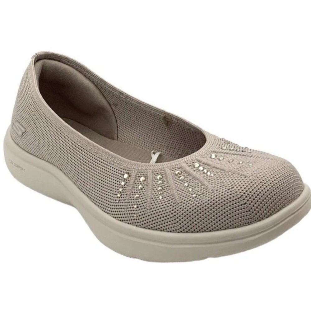 Skechers Women's On-the-GO Flex Radiant Knit Skimmers Summer Taupe Sz 11  NEW